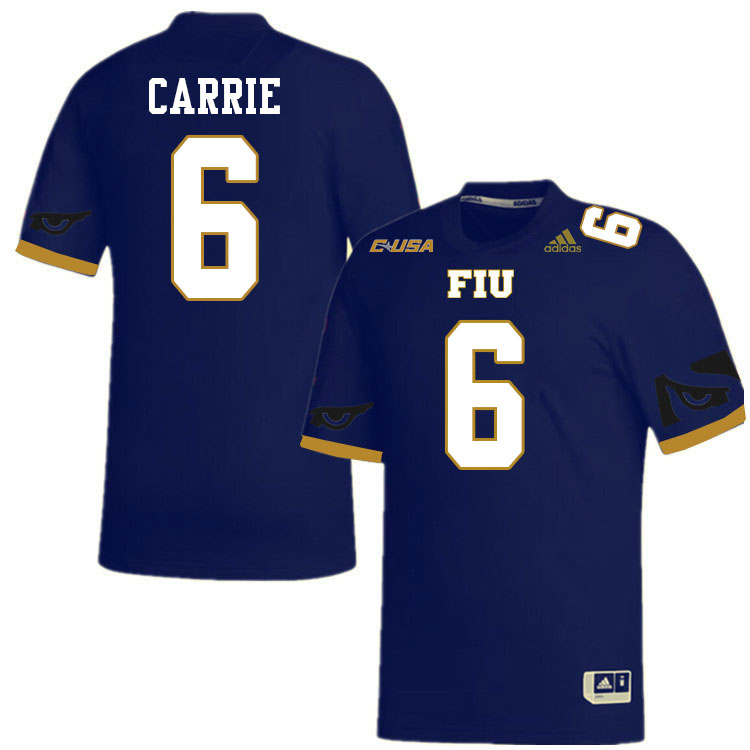#6 Anthony Carrie FIU Jersey, Florida International University Panthers Football Jersey-Navy #6 Anthony Carrie FIU Jersey, Florida International University Panthers Football Jersey-Navy
